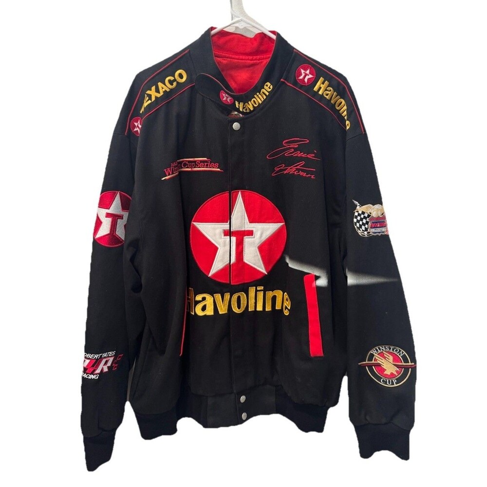 Vintage Jeff Hamilton Havoline Texaco Nascar Authentic Jacket Size XL NASCAR
